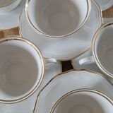 6 cups and saucers in Bavaria porcelain.
