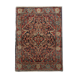 Oriental persian carpet red wool area rug 61x73cm