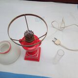 Red ceramic lamp