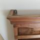 Vaisselier en bois ciré , haut de buffet antique