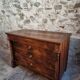 Antique French walnut commode, early 19th century (1800–1830), 4 drawers.