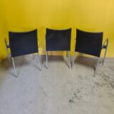 3 italian tonon design armchairs or office chairs, from the 1990s