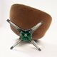 Fauteuil pivotant Space Age en mohair vert marron, années 1960