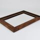 Square Biedermeier Antique 19th Century Walnut Wall Mirror, Vienna, 1850s