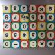 Ancienne boite de jeu de 30 cubes educatifs