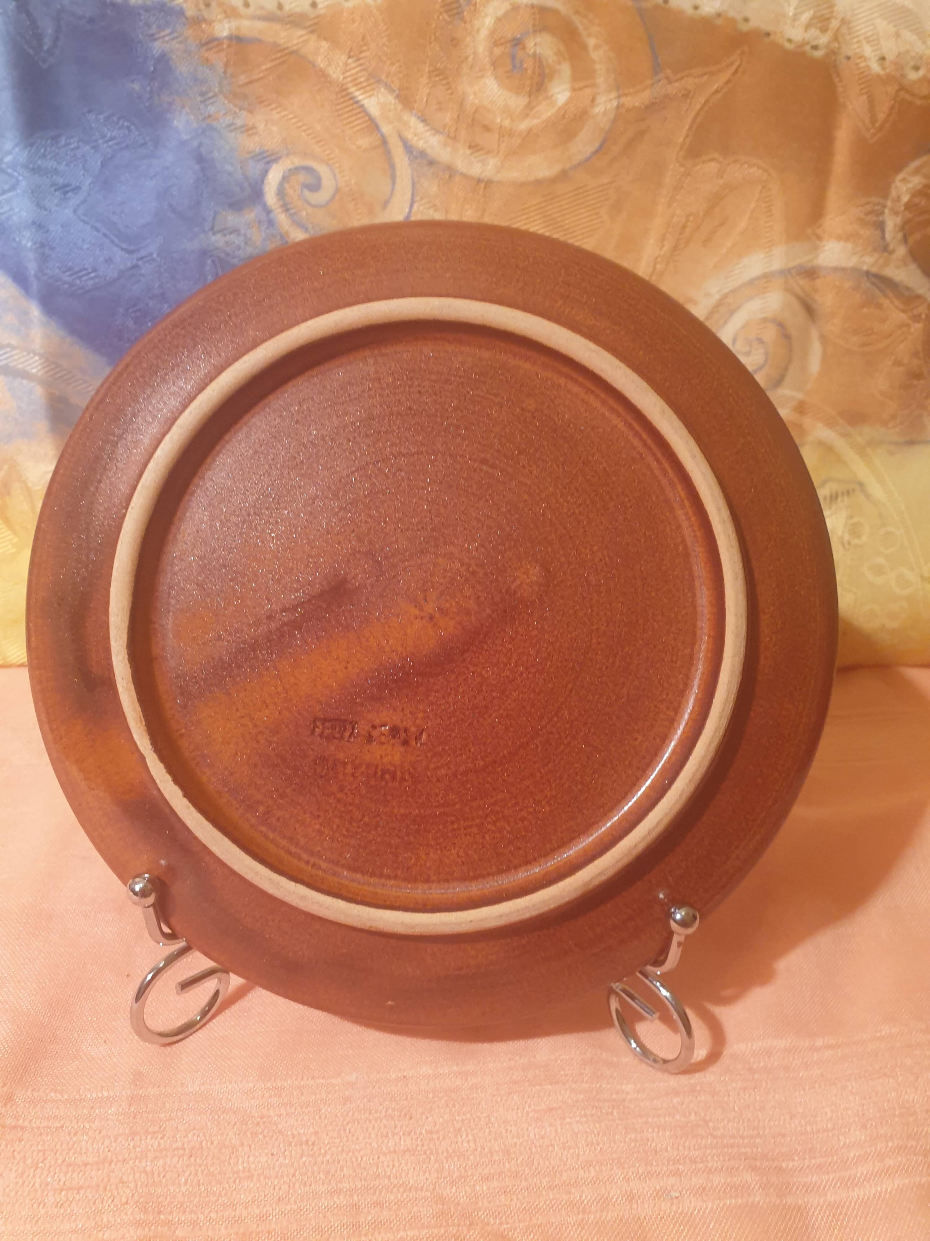 Set of 6 Félix Ceram Vallauris dessert plates