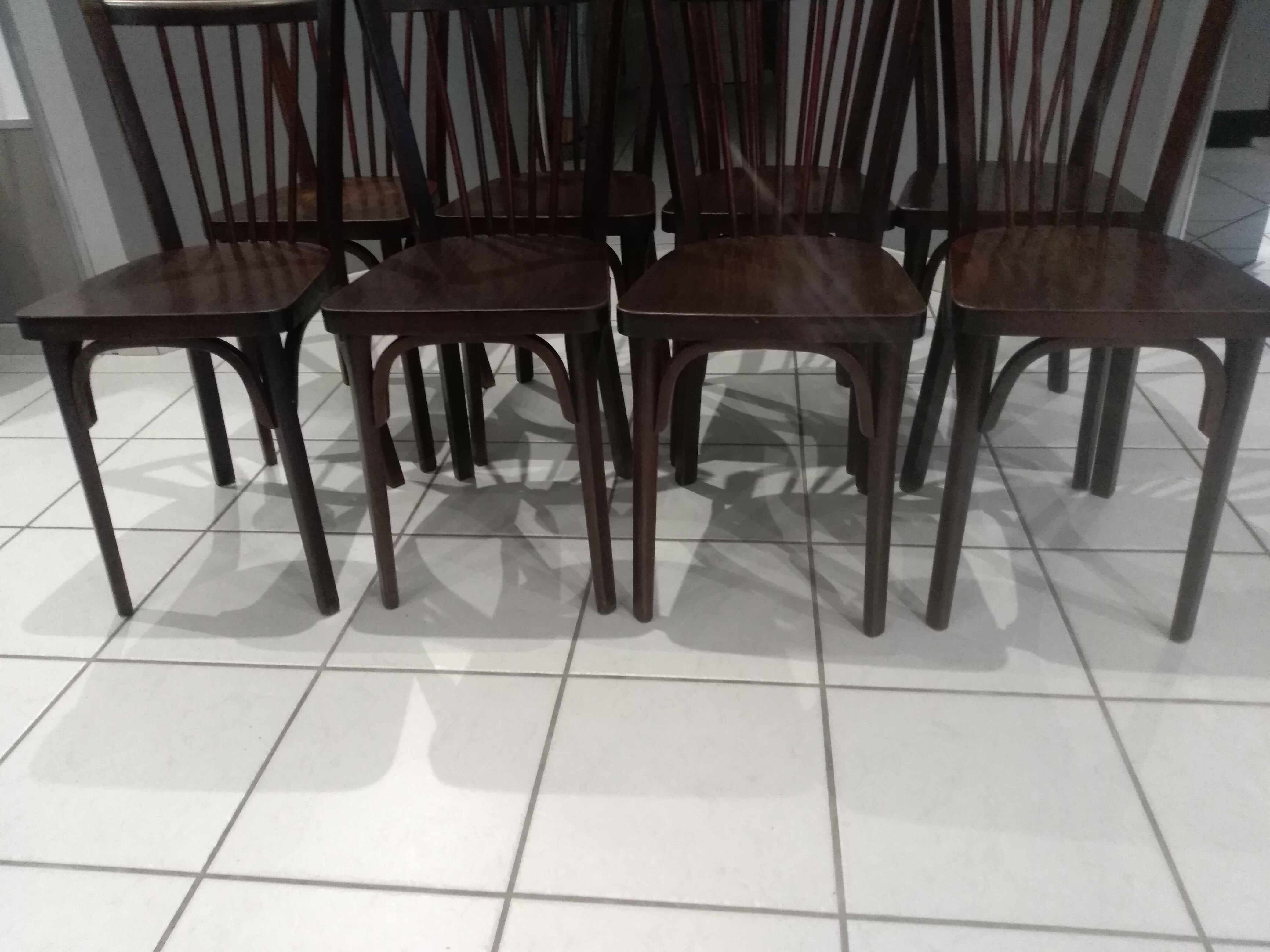 Suite of 8 chairs by Bistrot Baumann 1968