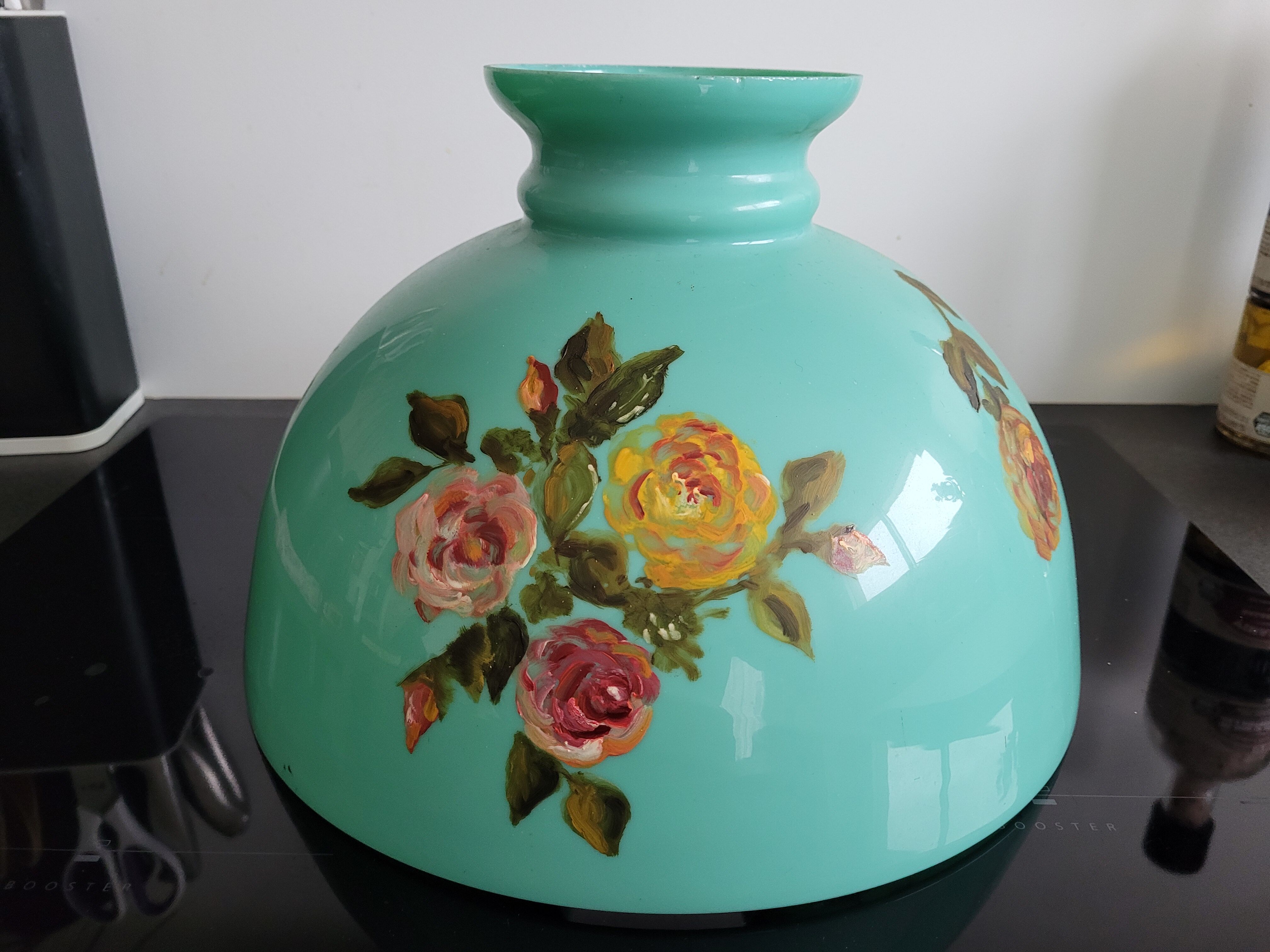 Opaline kerosene lamp lampshade