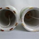 Pair of legs of ceramic lamp basketry italy vintage