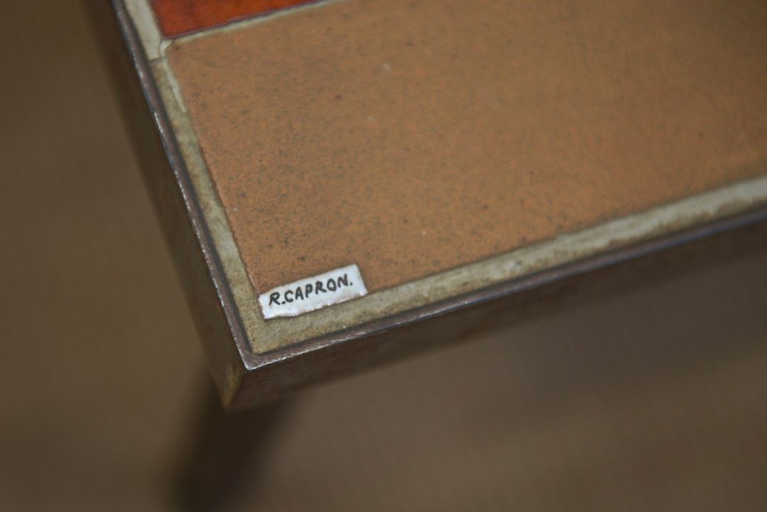 Vintage coffee table Capron 1970 ceramic