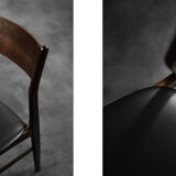 Vintage Mid-Century Scandinavian Modern Dining Chairs in Beech and Rosewood, 1960s, Set of 4