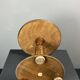 Low wood turned midcentury brutalist side table, Charles Dudouyt style