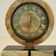 French Art Deco Clock Marble Onyx & Brass With A Bronzed Spelter Gazelle