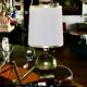 Patinated bronze and leather lamp art deco denmark 1930