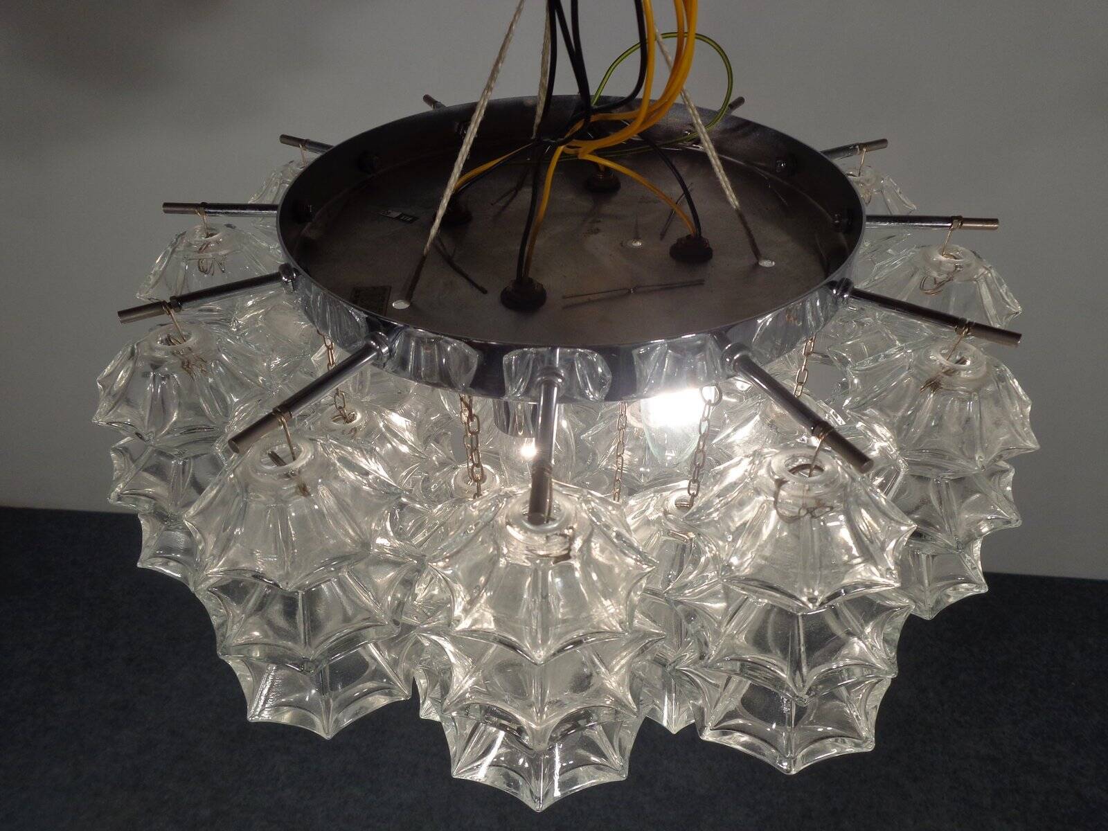 Glass ceiling light by J. T. Kalmar for Kalmar, 1960s