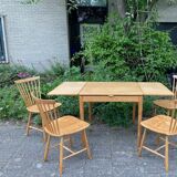 Dutch-1960s-dining-table and four chairs