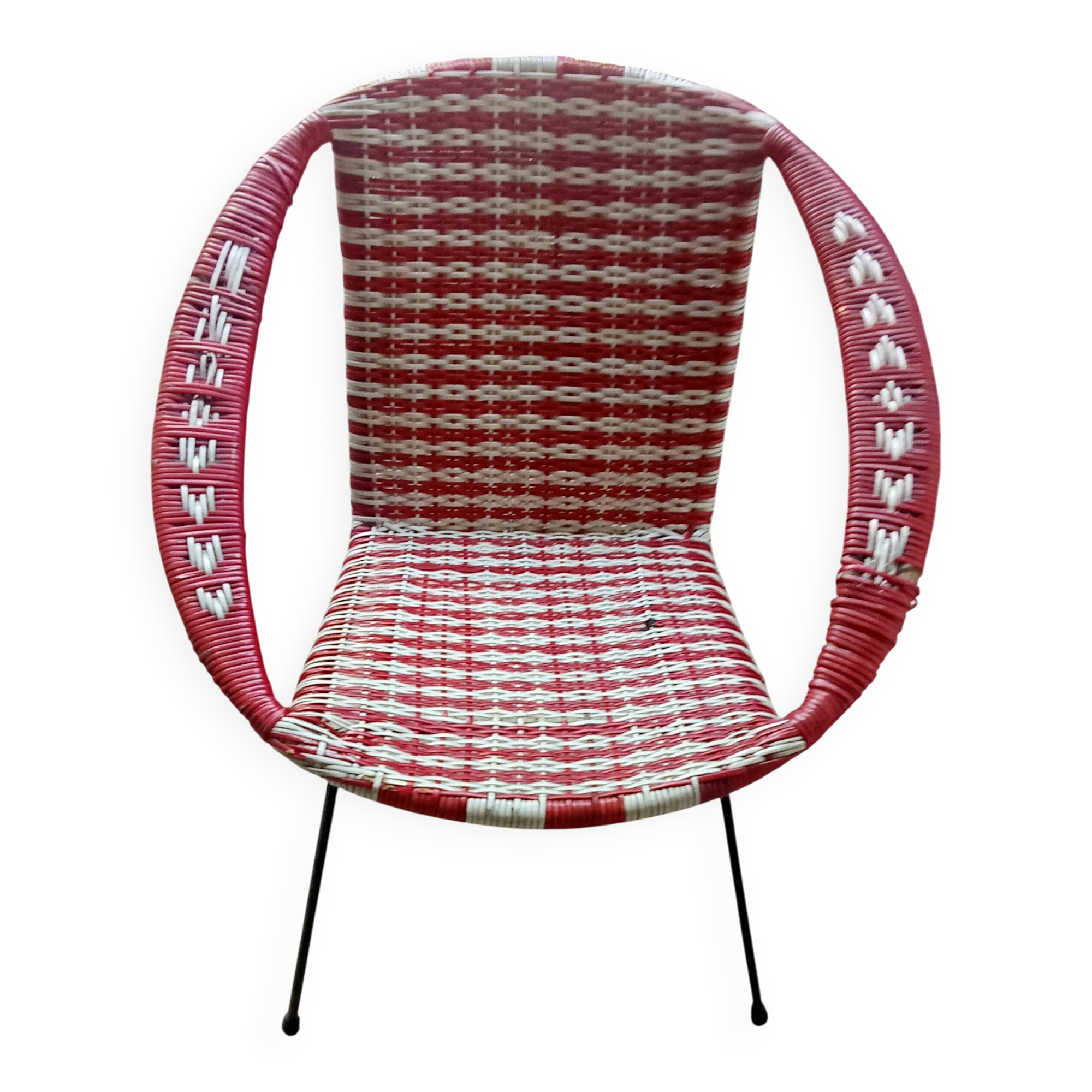 Vintage scoubidou armchair.