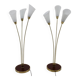 1940s Pair of Art Deco Floor Lamps, Czechoslovakia