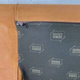 Roche-Bobois brown leather sofa