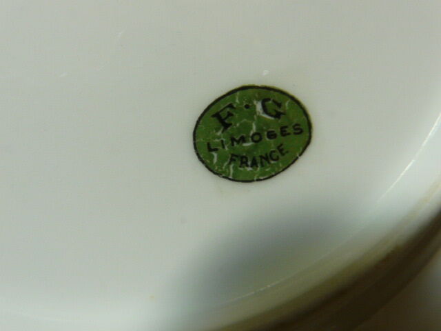 3 porcelain dishes limoges floral decoration