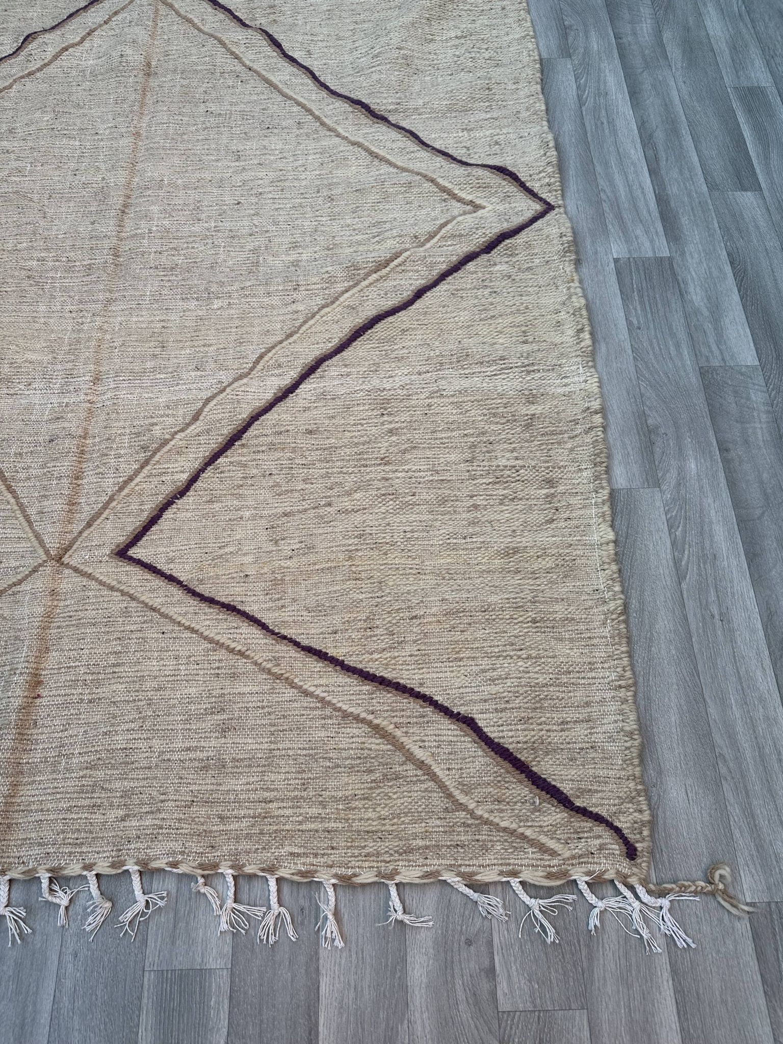 Tapis marocain en laine tissé à la main – Kilim berbère, décoration bohème