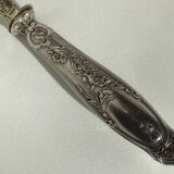 Cake or pie server 19th century silver metal engraved punch