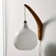 MK10987 Applique en teck et verre par Uno & Östen Kristiansson pour Luxus