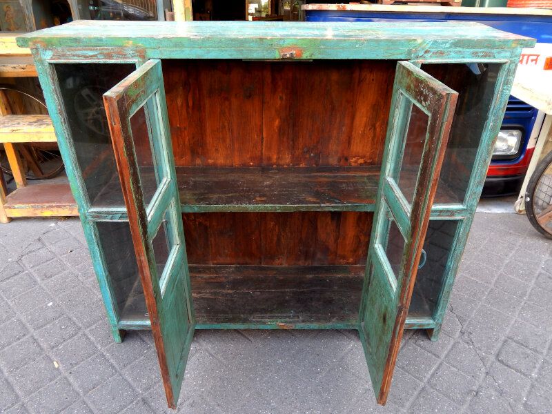 Green sideboard Indian teak wood