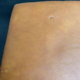 Lounge chair and ottoman leather cognac
