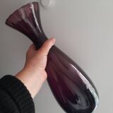 Large Italian handcrafted glass vase Empoli