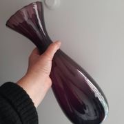 Grand vase en verre artisanal italien Empoli