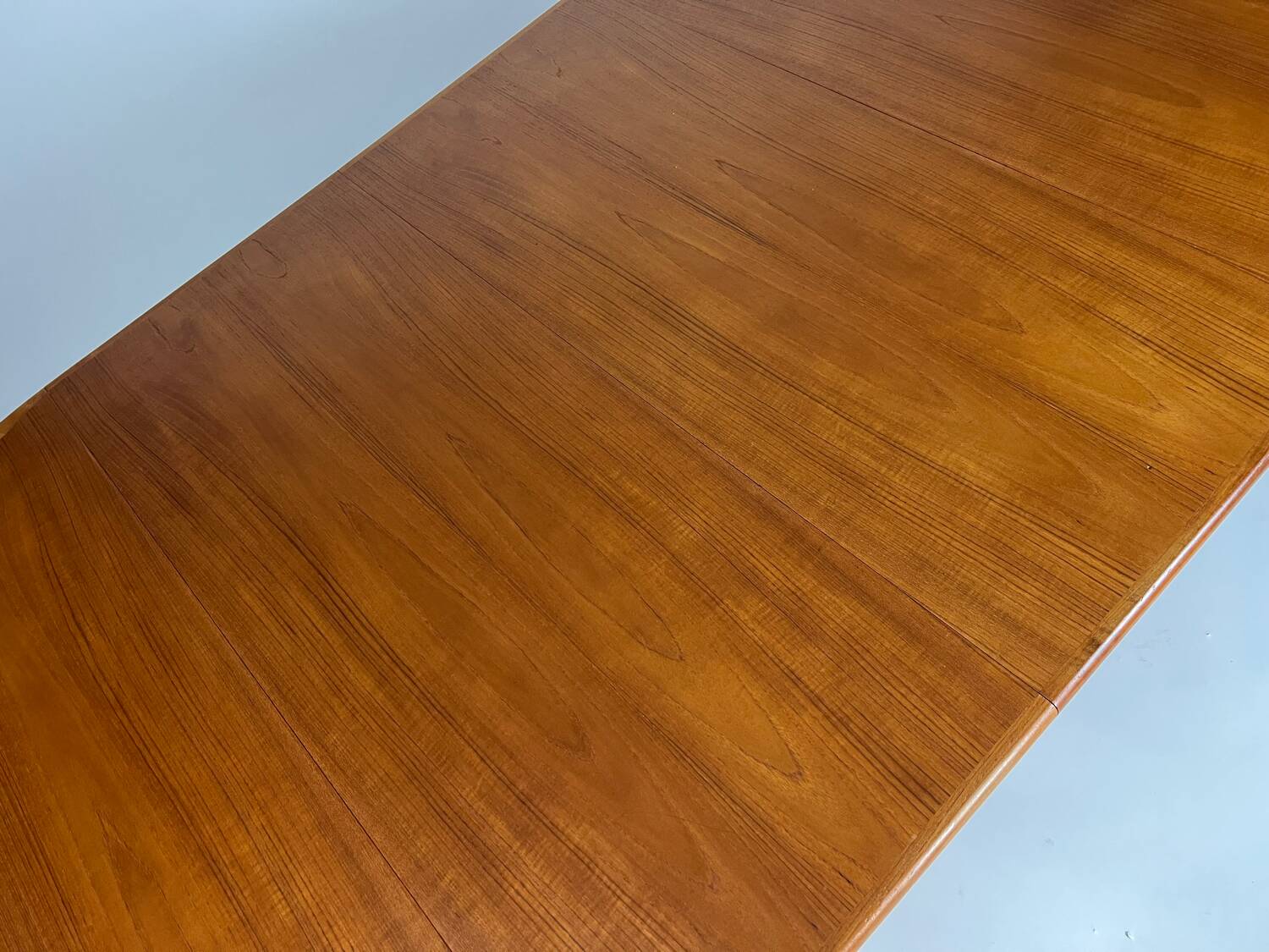 Danish teak round dining table extendable vintage design