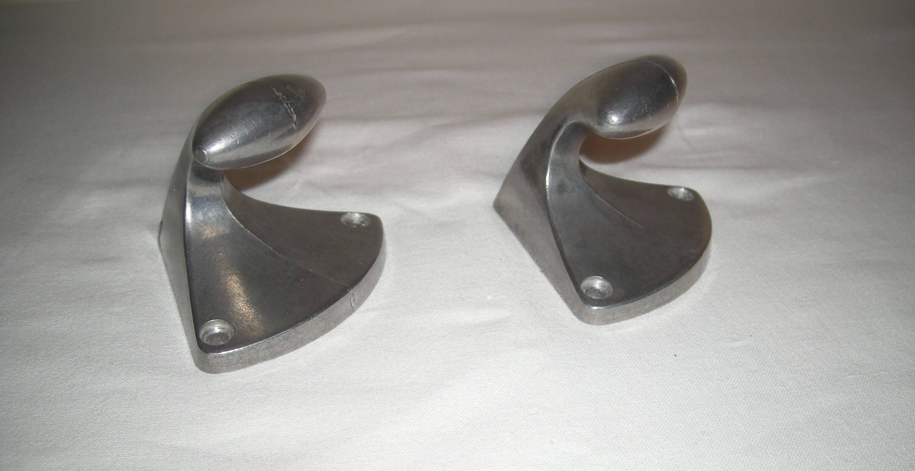 pair of industrial coat racks from the 1950s