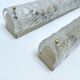 Pair of large vintage brutalist wall lights, murano glass