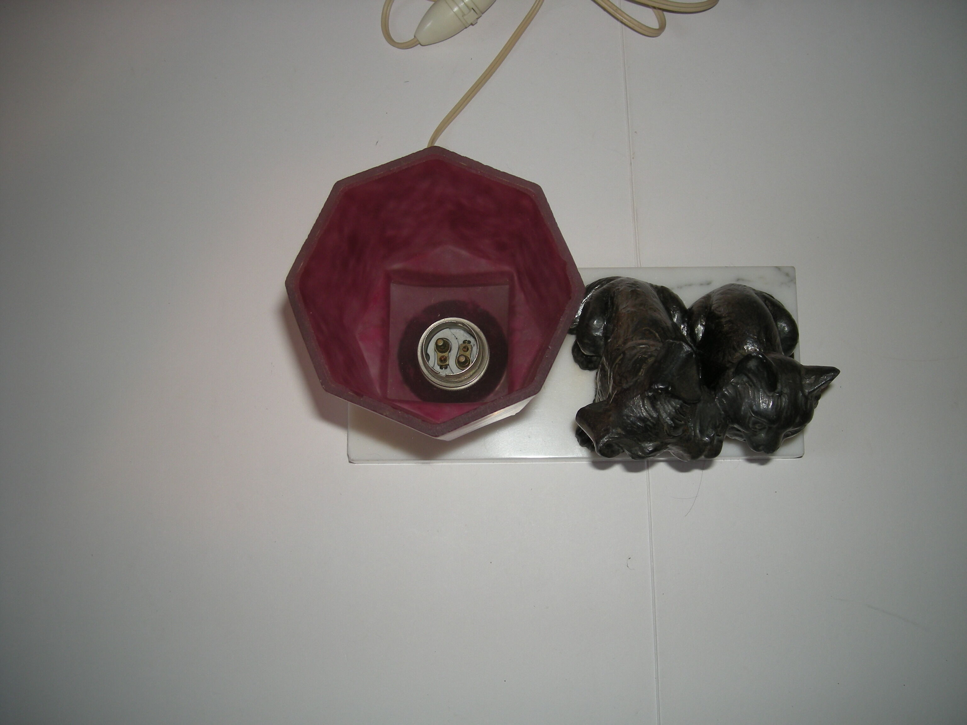 Lamp dog cat from the 40s - 50s