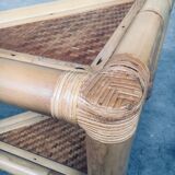 Handcrafted Bamboo Corner Table Set, 1970s, Set of 2