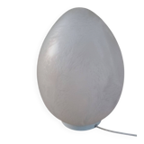 Lampe œuf Domec, verre moucheté de Vianne 1970