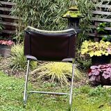 Leather designer chair - Biscia model - Pascal Mourgue