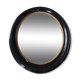 Miroir ovale bois noirci époque Napoléon III - 59x51cm