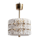 Suspended glass and brass lamp by Carl Fagerlund for Orrefors, Sweden, 1960.