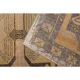 Vintage Turkish Oushak handmade wool copper cotton beige rug 138x420