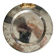 Vintage patinated silver metal bottle coaster – Golden knot