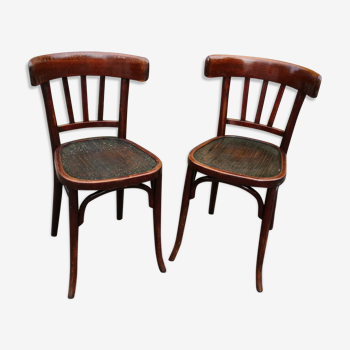 Chaises de bistrot Baumann des années 1920