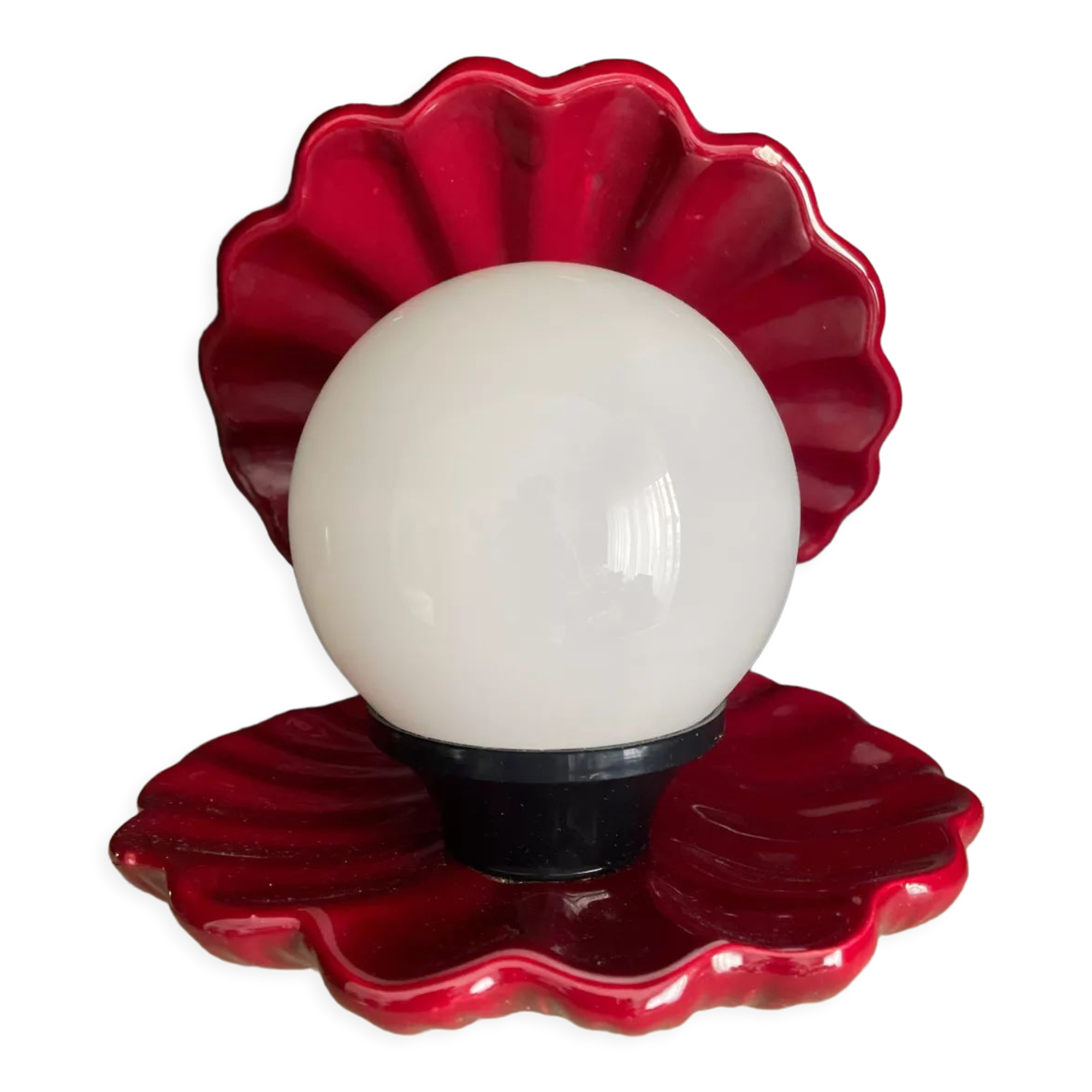 Lampe veilleuse coquillage perle vintage