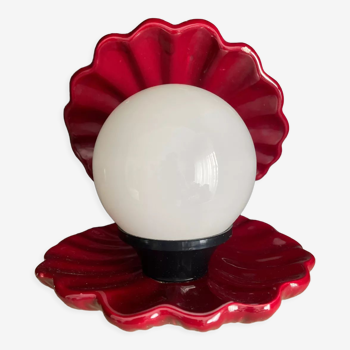 Lamp night light shell vintage pearl