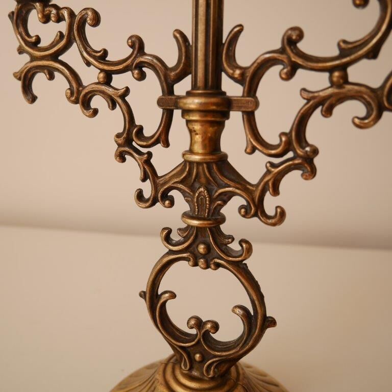 Candlestick 3 arms in brass