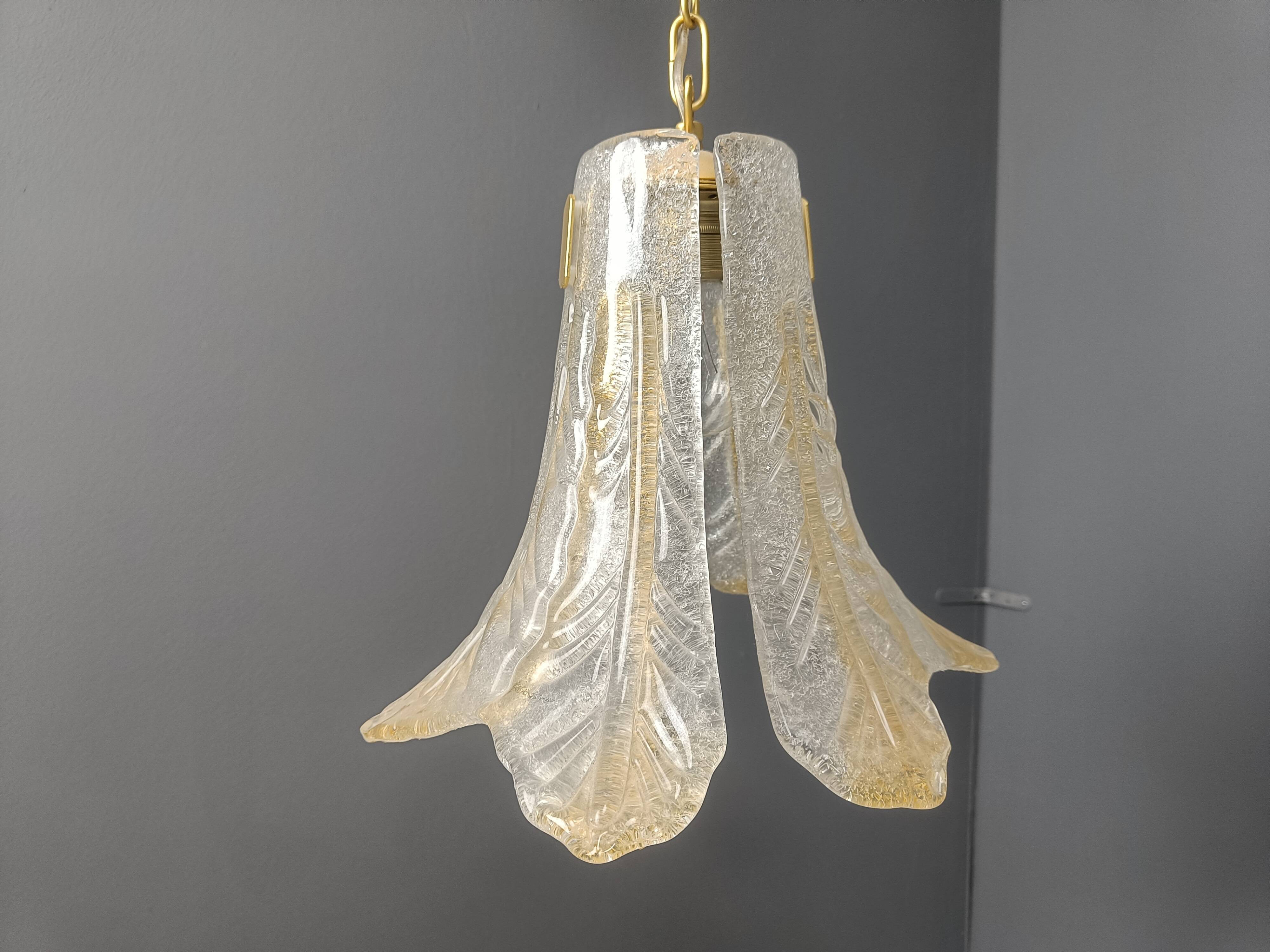 Vintage murano glass pendant light, for Mazzega, 1960s