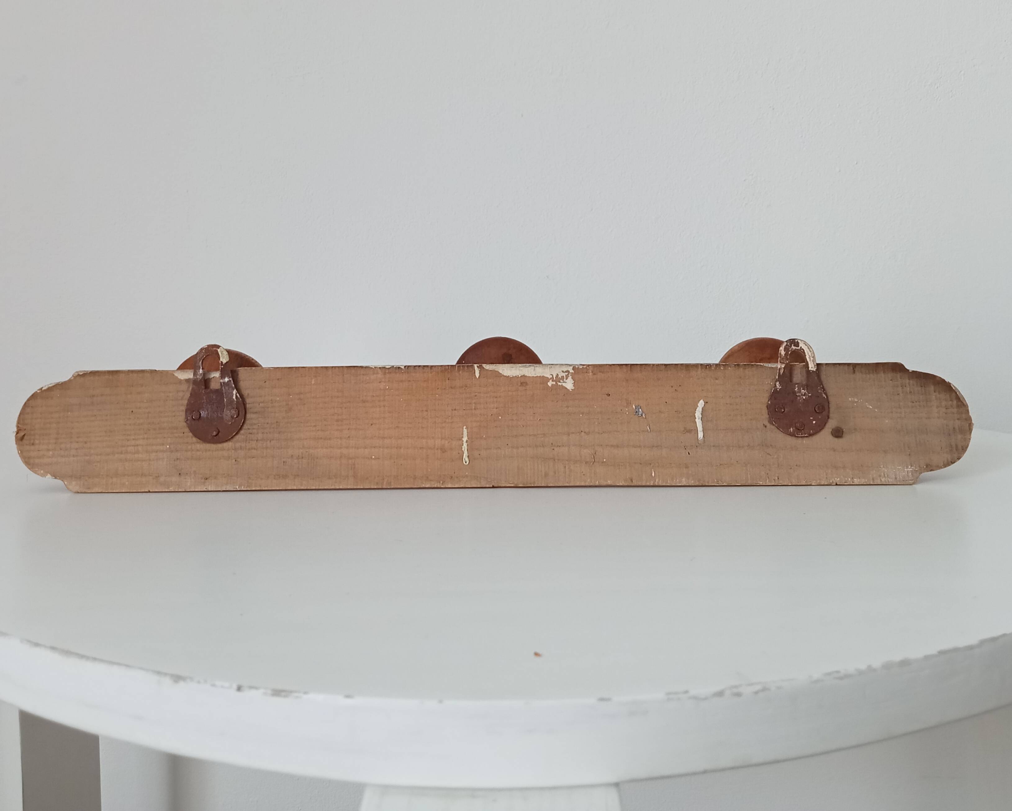 Vintage popular art wall coat rack from the 1950s