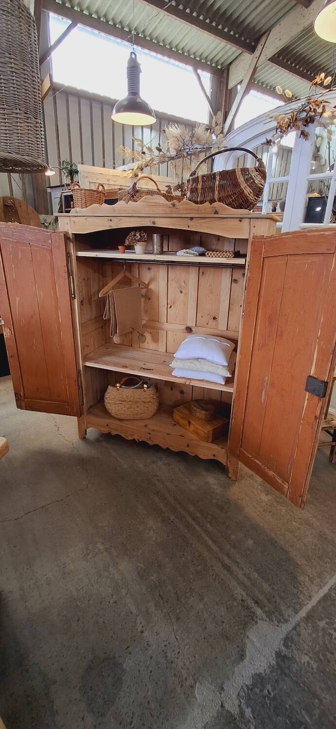 Antique fir wardrobe
