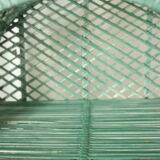 Vintage mint green wicker bookcase